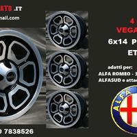Cerchi vega 14 4x98 alfa romeo 33 75 90 alfetta