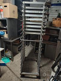 Carrello porta teglie acciaio inox 40 posti