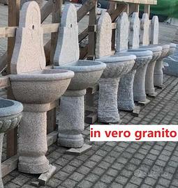 Fontana a muro in pietra giardino