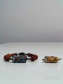 Set di bracciale ed anello in Vetro di Murano 