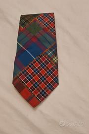 cravatta vintage scozzese misto seta