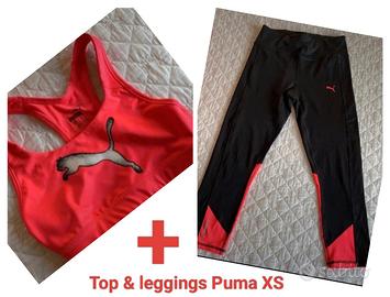 Completo palestra Puma nuovo top e leggins