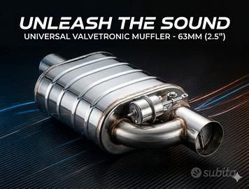 Silenziatore Sportivo 63mm (2.5") con Valvola