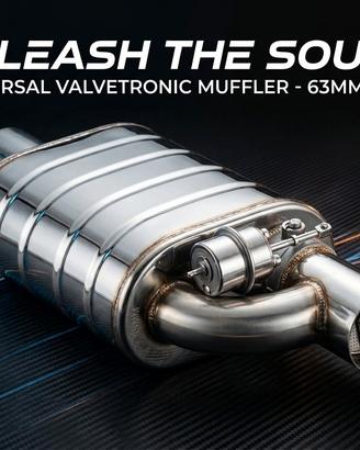 Silenziatore Sportivo 63mm (2.5") con Valvola