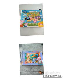 2 puzzle da pavimento Peppa Pig e Winnie the Pooh