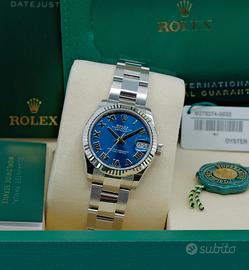 ROLEX DATEJUST 278274 BLU 31MM NUOVO FULL SET