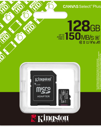 MICROSD 128GB KINGSTON 150MB/s NUOVA SIGILLATA NEW