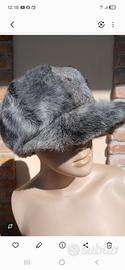 cappello pelliccia unisex grigio 
