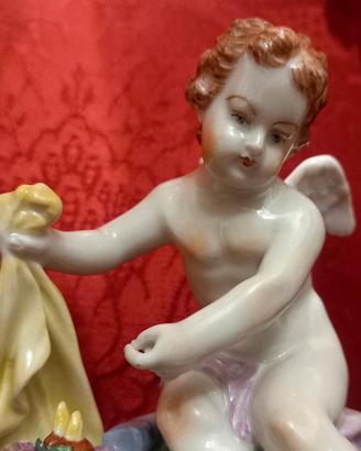 Putto cherubino antico 1800 - 13cm Dresden meissen