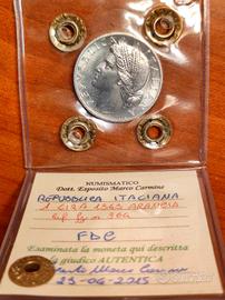 1 lira arancia 1949 Fdc periziata 