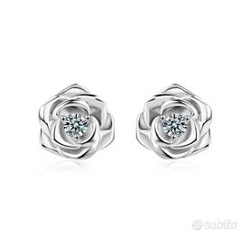 Orecchini a Rosa con Moissanite Certificata