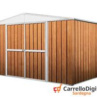 Box in Acciaio da giardino 360x345cm fin legno