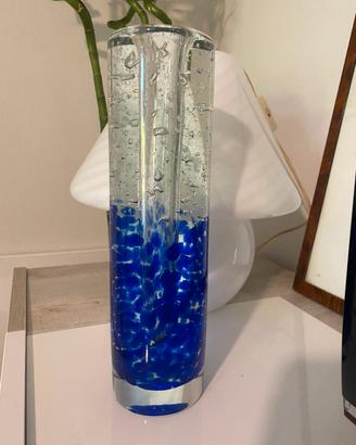 Vaso vetro di murano Sommerso blu