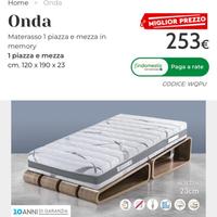 Letto contenitore una piazza e mezza+materasso