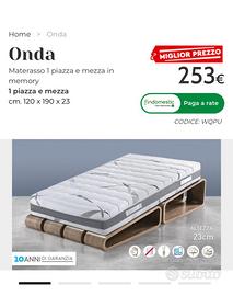 Letto contenitore una piazza e mezza+materasso