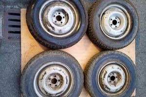4 cerchi in ferro 5 Fori per Citroen CX d'epoca