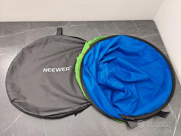 Neewer Fondale Chromakey 150x200 Blu/Verde, Nuovo