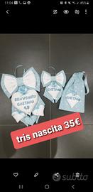 fiocchi nascita coccarde ceste bomboniere 