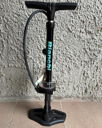 Pompa bici Bianchi a colonna con manometro NUOVA