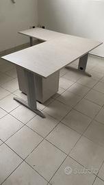 Scrivania  + laterale e cassettiera 160x80