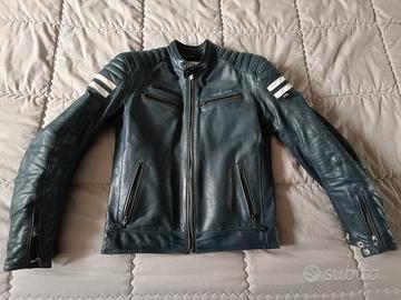 Giacca pelle uomo Segura Funky Navy-bianco TG L