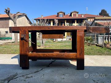 Tavolo da lavoro falegname ristrutturato