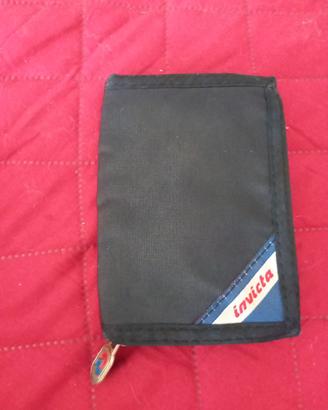 Portafogli invicta cerniera vintage anni 90 blu