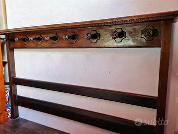 appendiabiti con panca e cappelliera 