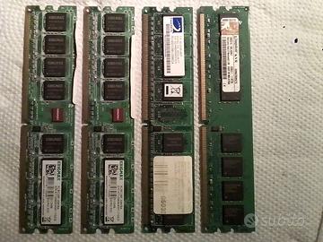 n. 4 banchi ram ddr2 dimm sdram desktop 1G 512MB