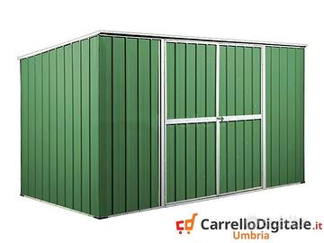 Casetta giardino box in Acciaio 345x186 verde