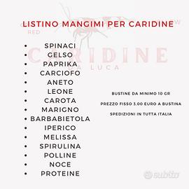 Mangimi specifici per Caridine o pesci da fondo