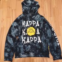Felpa KAPPA con Cappuccio  nero blu e giallo 162cm