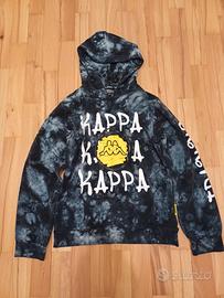 Felpa KAPPA con Cappuccio  nero blu e giallo 162cm