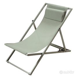 Set sdraio e pouf di design verde cachi Maison 