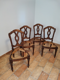 Sedie in noce antiche