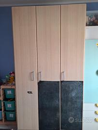 Armadio 3 ante legno chiaro