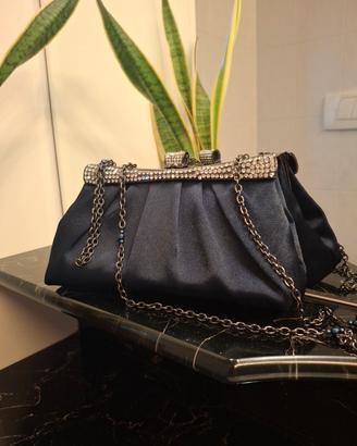 pochette GP Prestige blu con strass