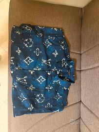 Louis Vuitton Camicia Uomo monogram blu/bianco