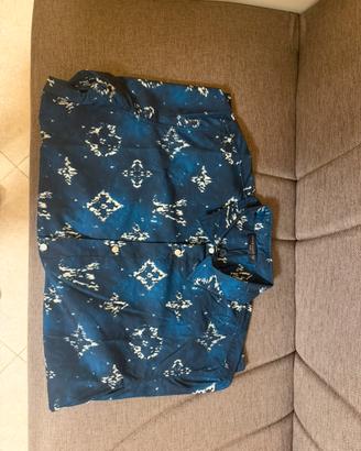 Louis Vuitton Camicia Uomo monogram blu/bianco