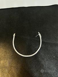 Bracciale tennis in argento925 con pietre moissani