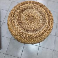 pouf ikea in vimini poggia piedi modello alseda