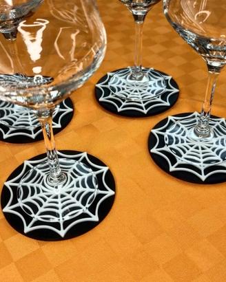 Set 4 Sottobicchieri Halloween 3D –  Ragnatela