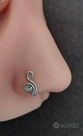 Nose cuff, piercing finto per naso, fatto a mano