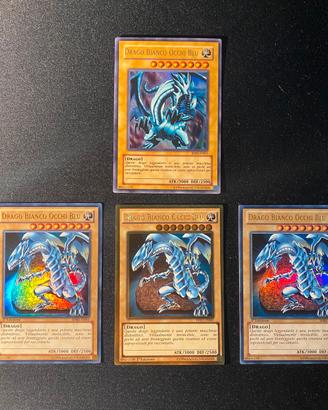 Lotto Carte Yugioh - Drago Bianco Occhi Blu