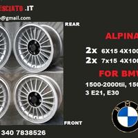 Cerchi alpina 6x 15 + 7X 15 4x100 et12 bmw