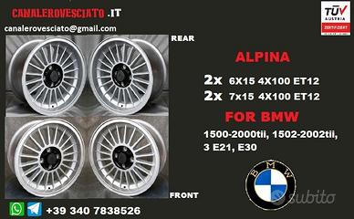 Cerchi alpina 6x 15 + 7X 15 4x100 et12 bmw