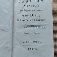 Libro antico Tableau naturel  del filosofo 