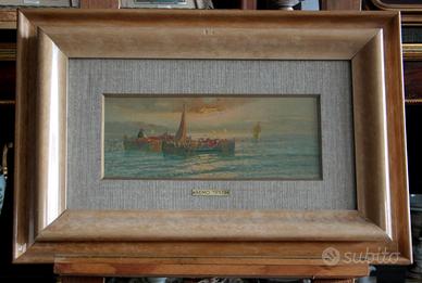 Remo Testa, coppia di paesaggi, marino e campestre