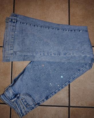 Jeans donna in denim con strass – Taglia 44
