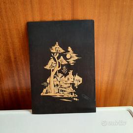 Quadretto in tessuto e paglia